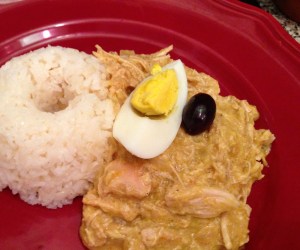Ají de Gallina, a typical Peruvian dish, was shared at the Fulbright dinner