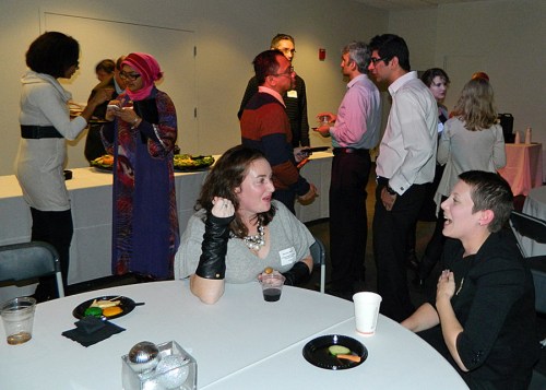 Students, scholars, alumni and guests enjoying the event