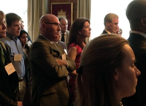 Tom Healy, President of the J. William Fulbright Foreign Scholarship Board at the reception after the panel discussion.