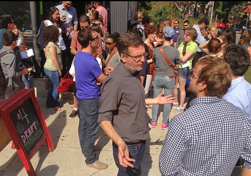 Fulbright students and scholars getting ready for the Pilsen neighborhood toor
