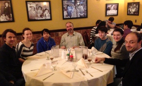 The Consul of Pakistan sharing the International Education Week lunch at Pompei with Fulbright Students and scholars