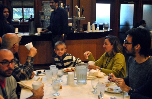 Future Fulbrighter Alexander Fris with mom Angeliki Lazaridou, a Fulbright Scholar from Greece