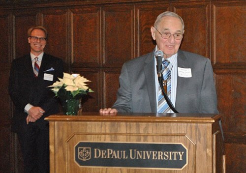 Dr. Douglas thanking the association for this lifetime ward recognition. 