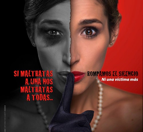 "If you mistreat one, you mistreat all of us. Break the silence, no more victims" reads the campaign.