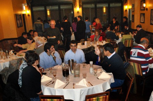 Everyone enjoyed a fun conversation and delicious food at Pompei Restaurant during the annual International Education Education Week program