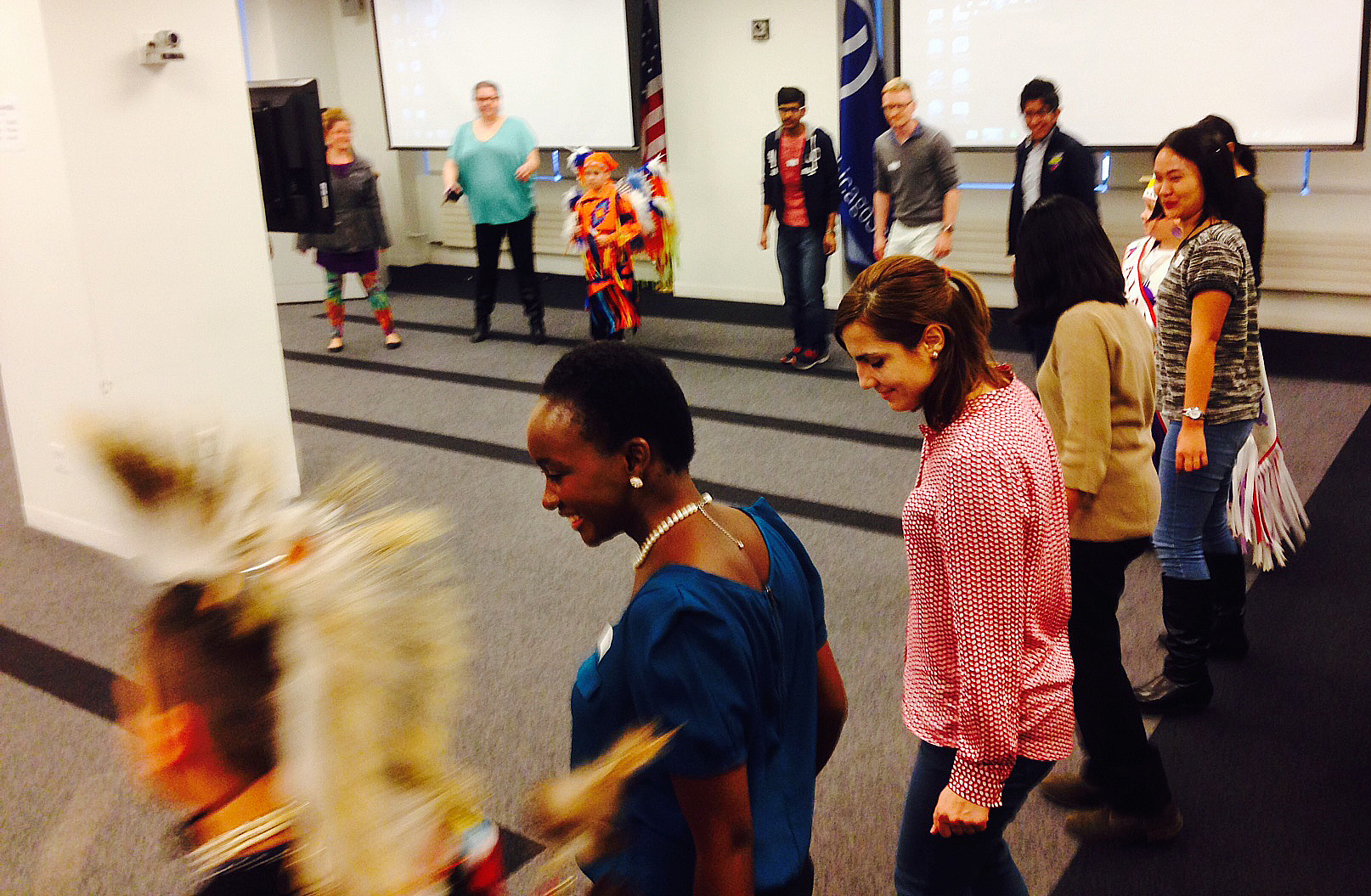 Dancing was an opportunity to share a new experience for Fulbright students