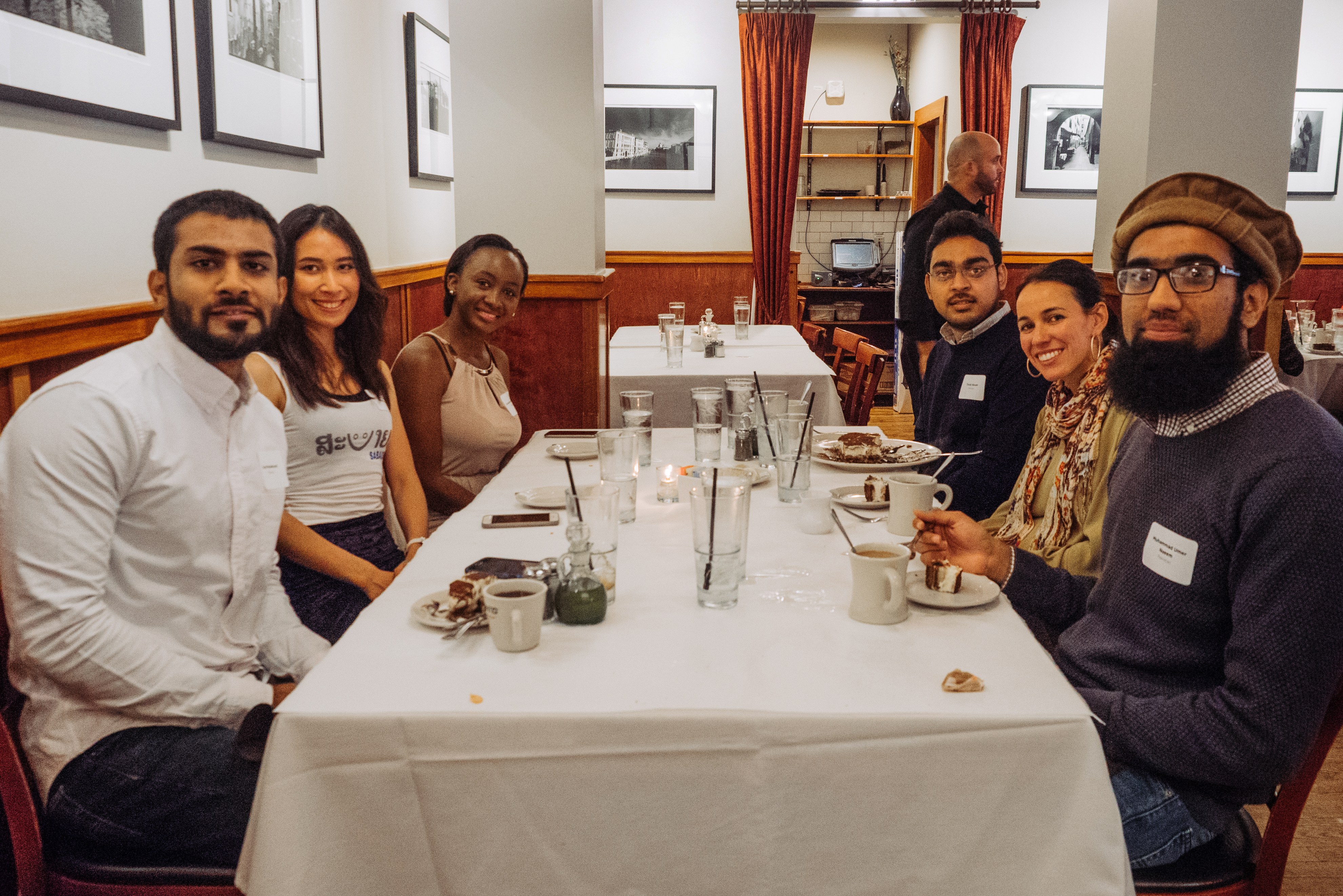Chicago Chapter Treasurer Cristina Sisson (second on the right) with Fulbright scholars.