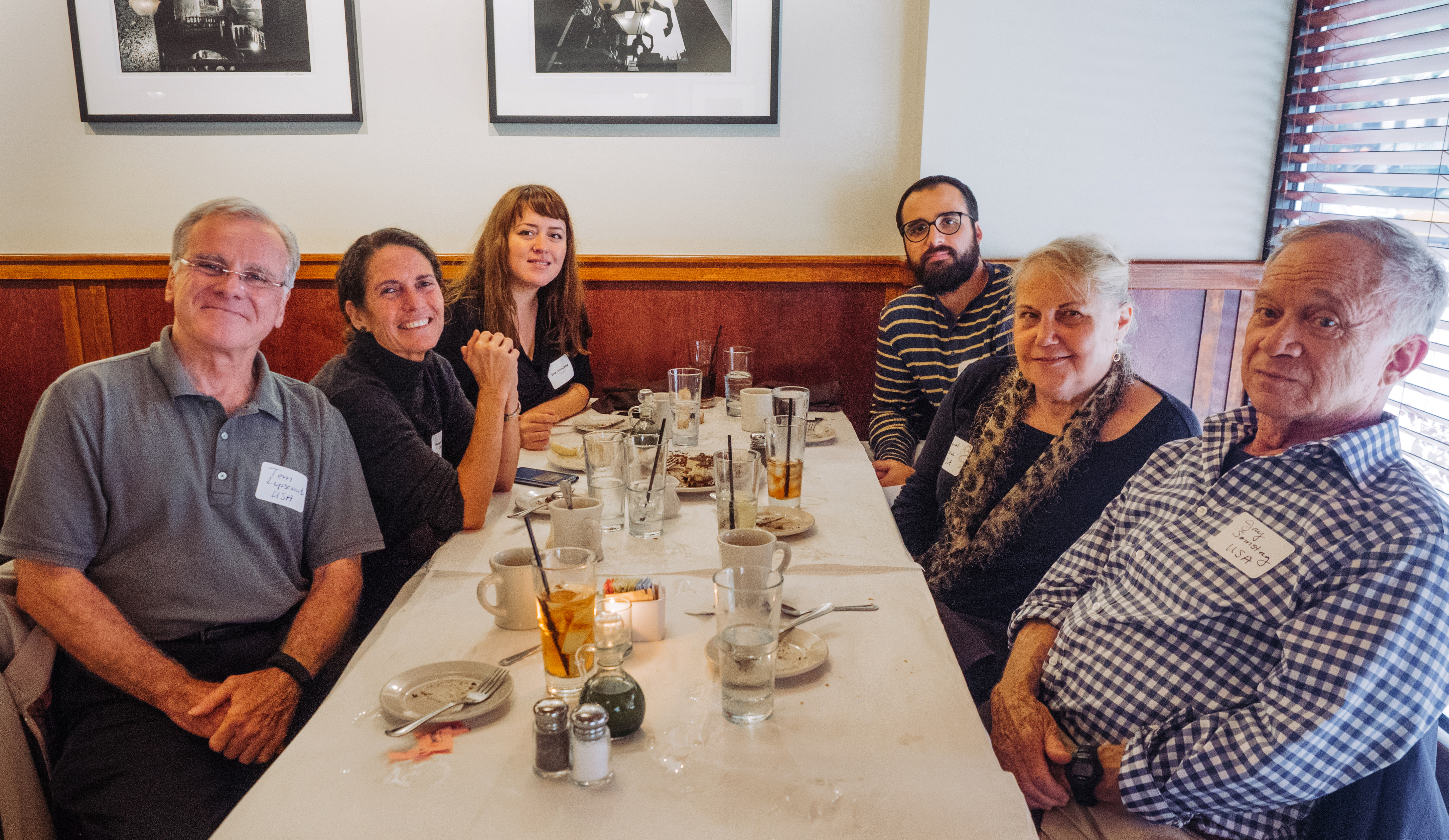 Past Chicago Chapter President Margo Rothschild (second on the left) with Fulbright scholars